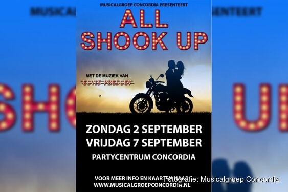Vrijdag tweede voorstelling All Shook Up door Musicalgroep Concordia