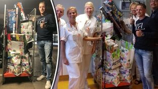 Joris wint 90 seconden gratis winkelen en doneert 'buit' aan zieke kinderen