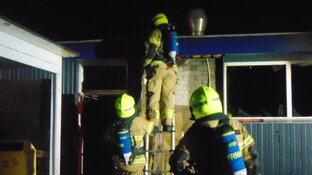 Brand in voetbalkantine in Schoorl
