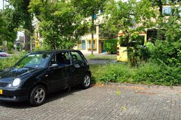 Auto in de berm aan Lombardijeweg