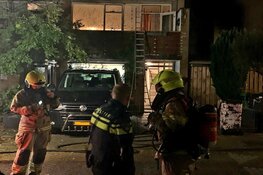 Wasmachine in brand op Bannewaard