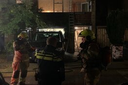 Wasmachine in brand op Bannewaard