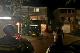 Wasmachine in brand op Bannewaard