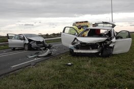 Vijf gewonden bij frontale botsing op N9: weg afgezet