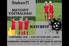 Woensdag 6 november voetbaldag bij Voetbalschool Matchfit