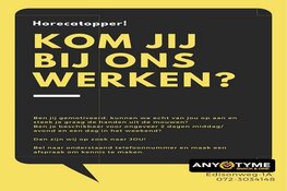 Handjes gezocht (bezorgers/medewerkers) voor Snackbar AnyTyme Oudorp