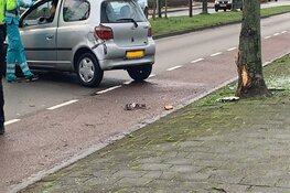Auto rijdt tegen boom in Johanna Naberstraat