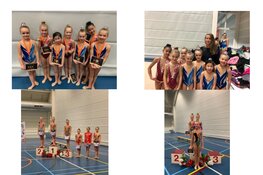 De selectie van Ritmica RG club uit Alkmaar heeft deelgenomen aan de eerste districtswedstrijd midwest in de eerste divisie