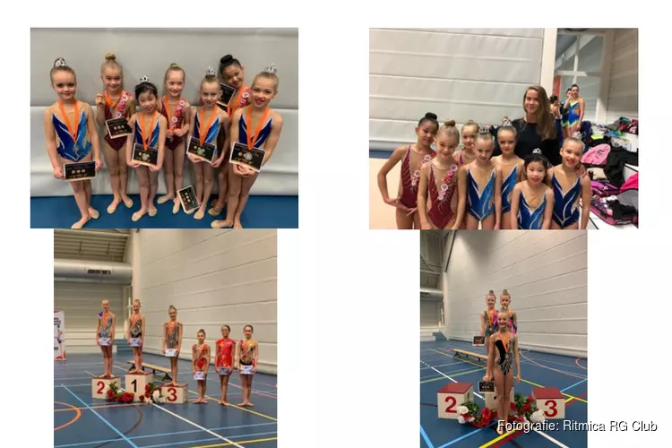 De selectie van Ritmica RG club uit Alkmaar heeft deelgenomen aan de eerste districtswedstrijd midwest in de eerste divisie
