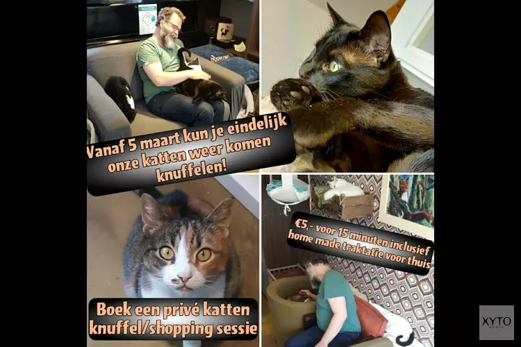 Eindelijk kun je onze katten weer echt komen knuffelen!