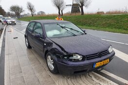 Gewonde bij kop-staart botsing op N242