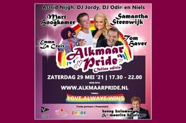 Alkmaar Pride organiseert livestream: Love Always Wins!