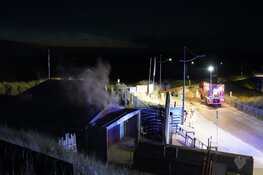 Brand in strandtent in Bergen aan Zee