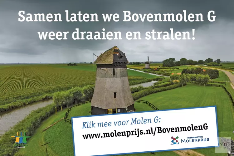 Stemmen op Bovenmolen G: nog één week te gaan! Molen G heeft uw hulp nodig.