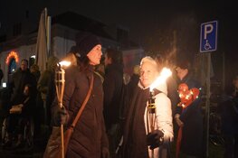 Vreedzaam fakkelprotest in Alkmaar