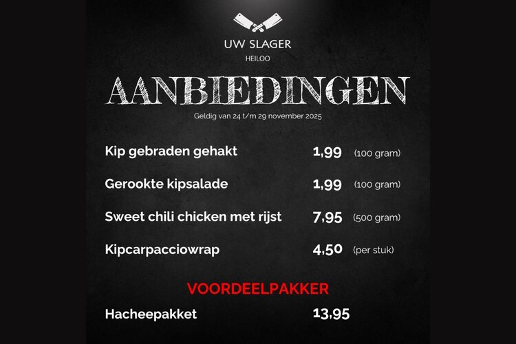 Weekaanbieding Uw Slager Heiloo-Egmond