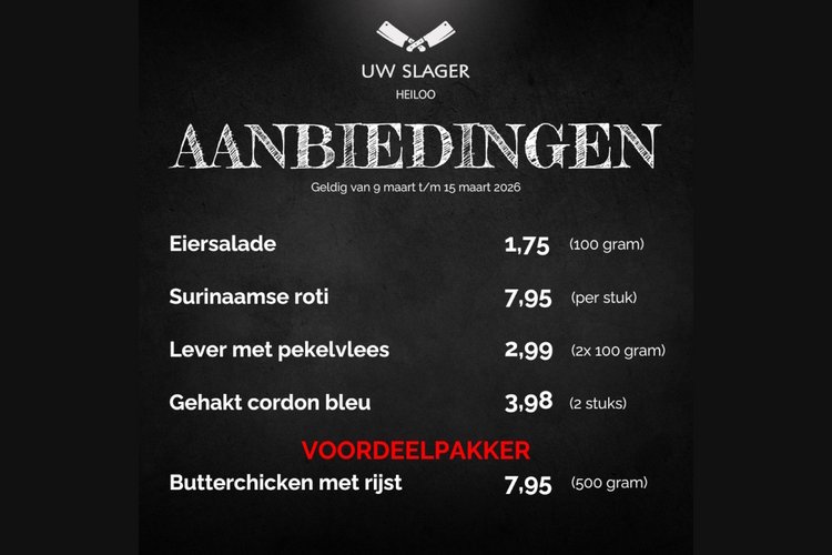 Weekaanbieding Uw Slager Heiloo-Egmond
