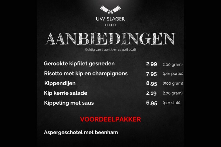 Weekaanbieding Uw Slager Heiloo