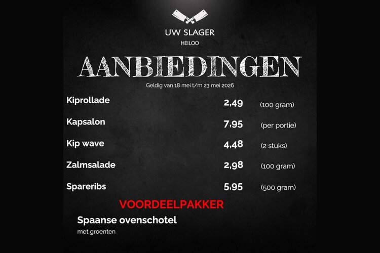 Weekaanbieding Uw Slager Heiloo