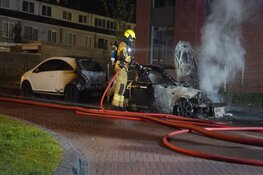 Twee auto's door brand verwoest in Alkmaarse Percivalstraat