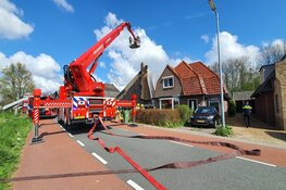 Brand in stolpboerderij te Koedijk