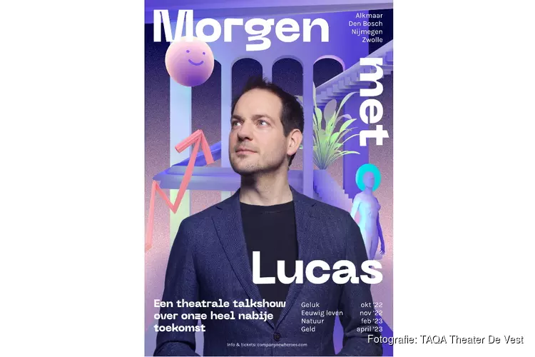 Binnenkort in Theater De Vest: Lucas De Man met theatrale talkshow over onze nabije toekomst