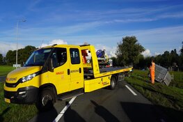 Aanhanger schiet los op Hoeverweg