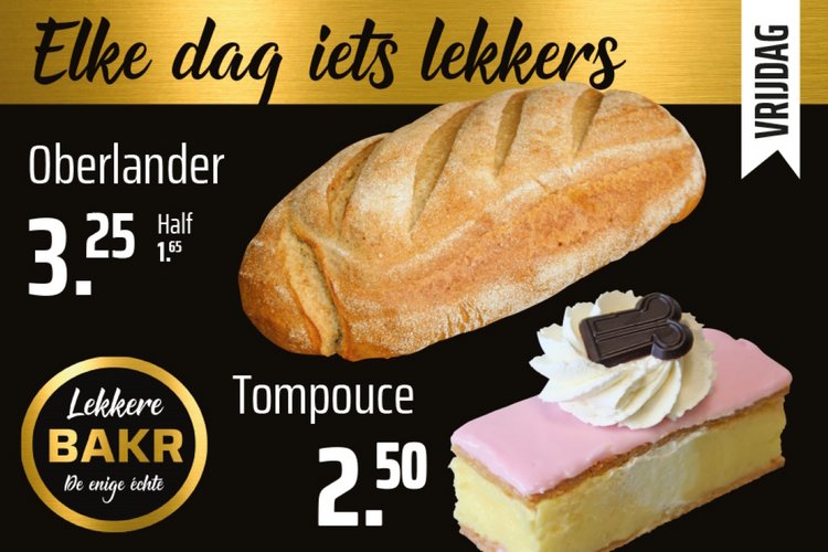 Vrijdagaanbiedingen van de Lekkere BAKR