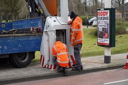 Mobiele flitspaal geplaatst op Vondelstraat