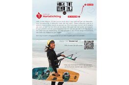 Heerhugowaardse gaat 130 km kitesurfen voor de Hartstichting