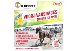 Zondag 23 april voorjaarsraces op de Alkmaarse Drafbaan