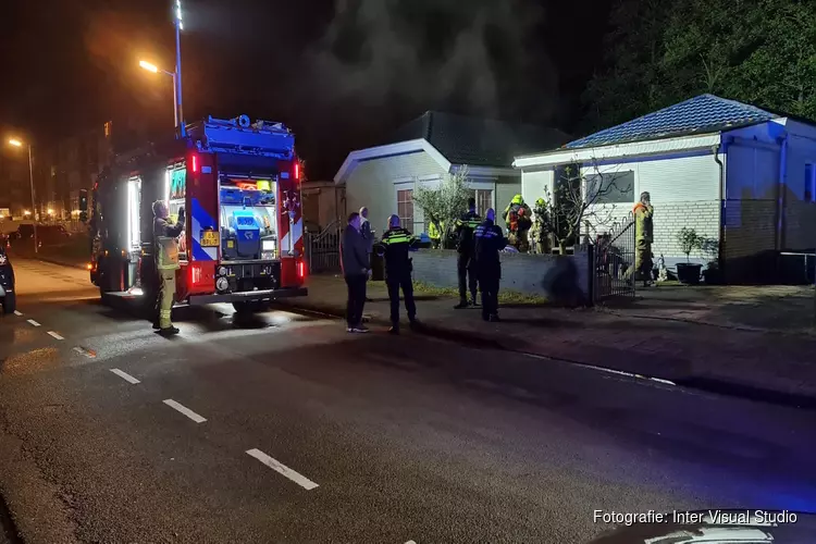 Brand in stacaravan in Alkmaar