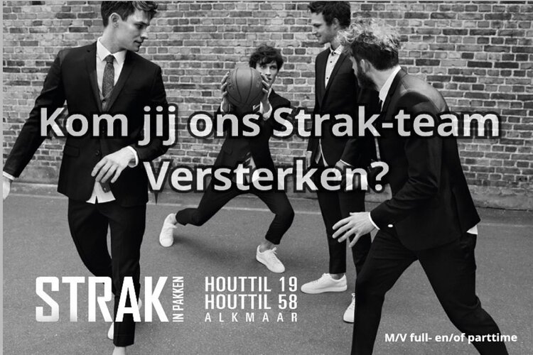 Vacature Strak in pakken