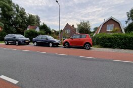 Voorruit van auto vernield