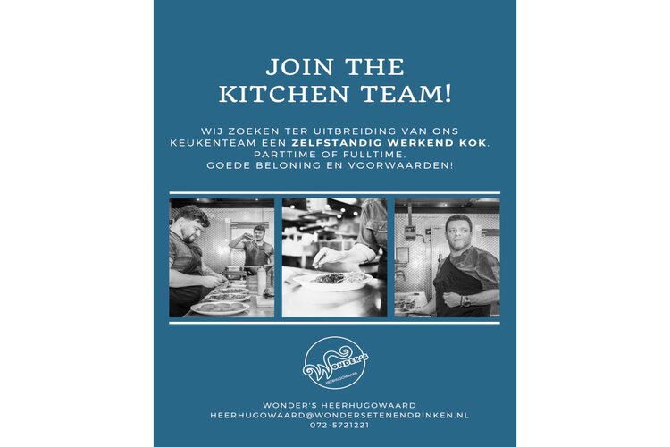 Vacature bij Wonder's: Zelfstandig werkend kok