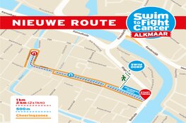 Route Swim to Fight Cancer Alkmaar gewijzigd: start- en finishdorp op zondag 9 juni in het Victoriepark