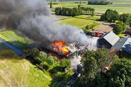 Grote brand bij zorgboerderij Schermerhorn