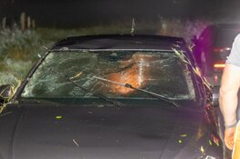 Auto op de kop in de sloot in Heiloo