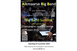 Alkmaarse Big Band ontmoet Jazz Orchestra uit zusterstad Troyes