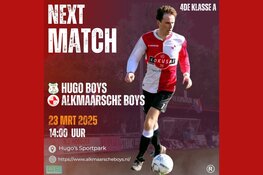 Alkmaarsche Boys gaat zondag naar De Noord