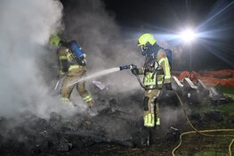 Grote stapel pallets gaat in vlammen op in Alkmaar, scoutinggroep doet oproep