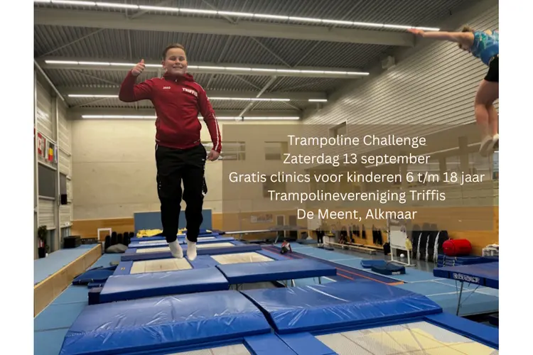 Gratis clinic Trampolinespringen bij trampolinevereniging Triffis in de Meent Alkmaar