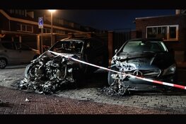 Twee auto's verwoest bij brand aan Boezemsingel