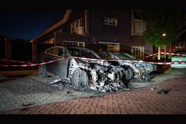 Twee auto's verwoest bij brand aan Boezemsingel