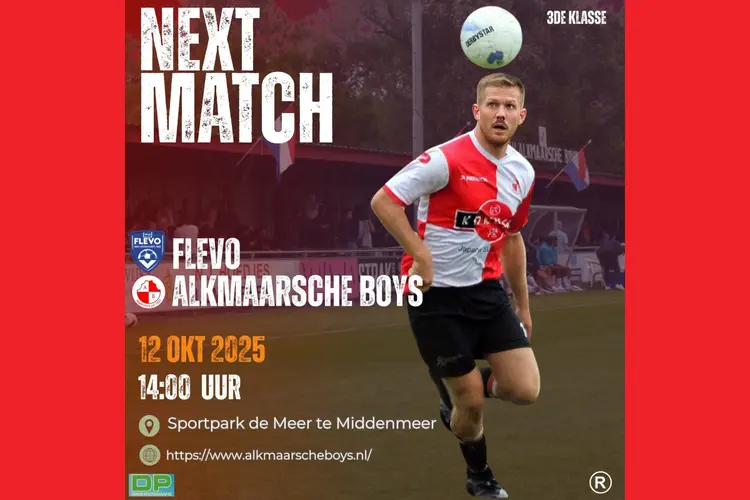 Alkmaarsche Boys treft zondag Flevo in Middenmeer