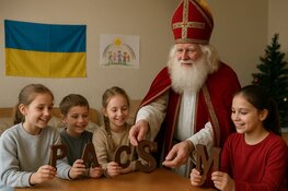 Chocoladeletters voor kinderen in Oekraïne