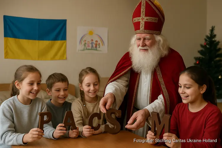 Chocoladeletters voor kinderen in Oekraïne