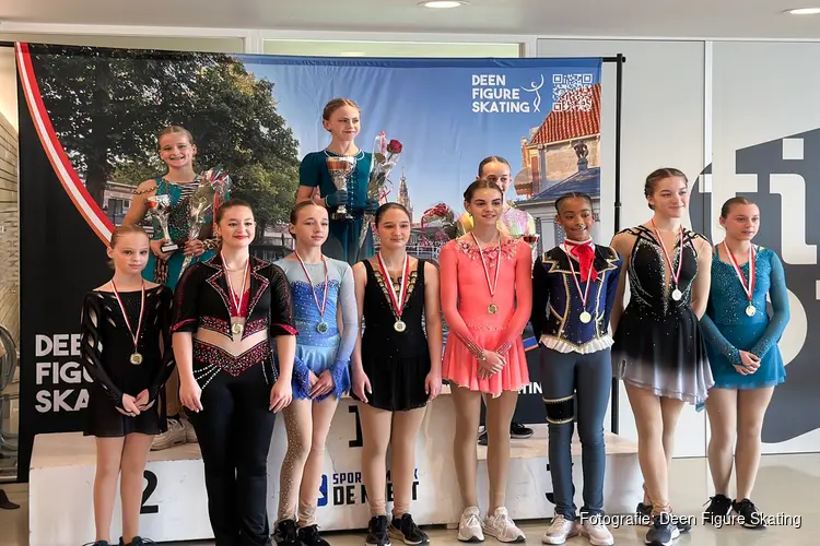 Succesvolle Victorie Cup met 6 podiumplaatsen voor kunstrijders Deen Figure Skating in Alkmaar