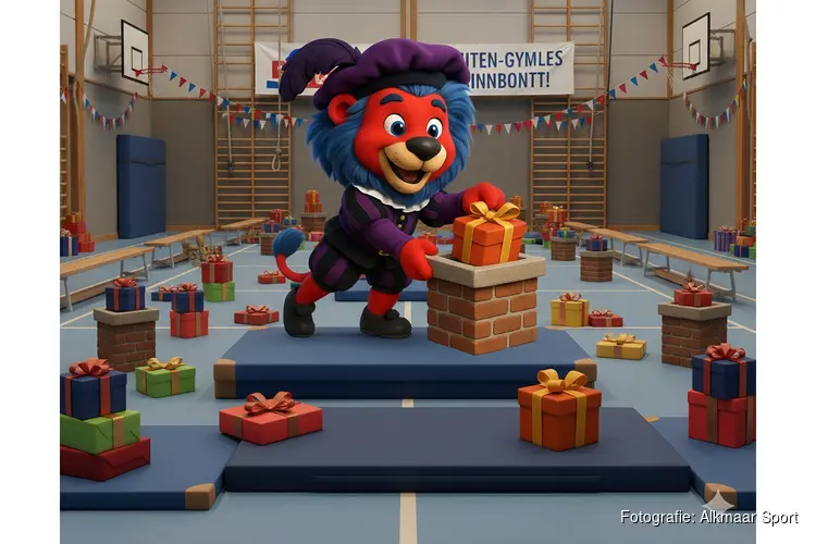 Klimmen, klauteren en pakjes bezorgen tijdens ouder/kind Pietengym