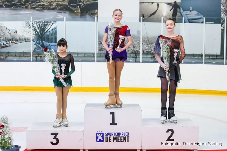 2x Goud voor kunstrijders Deen Figure Skating tijdens KNSB A Selectiewedstrijd kunstrijden in Alkmaar